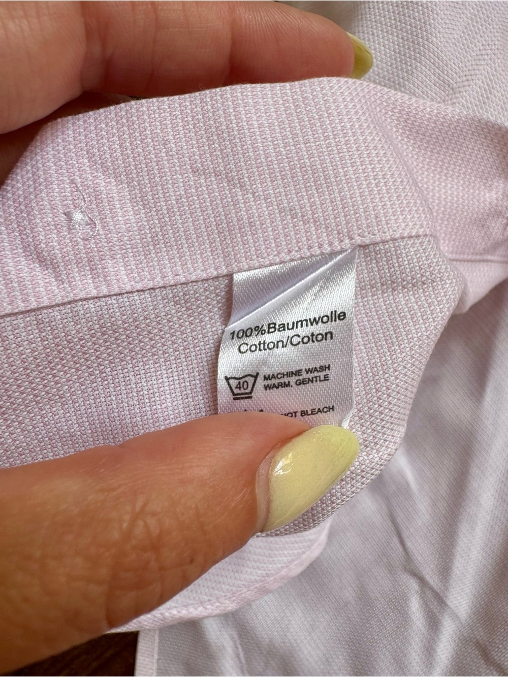 Ledbury Men’s Light Pink Dress Shirt - Picture 4 of 8